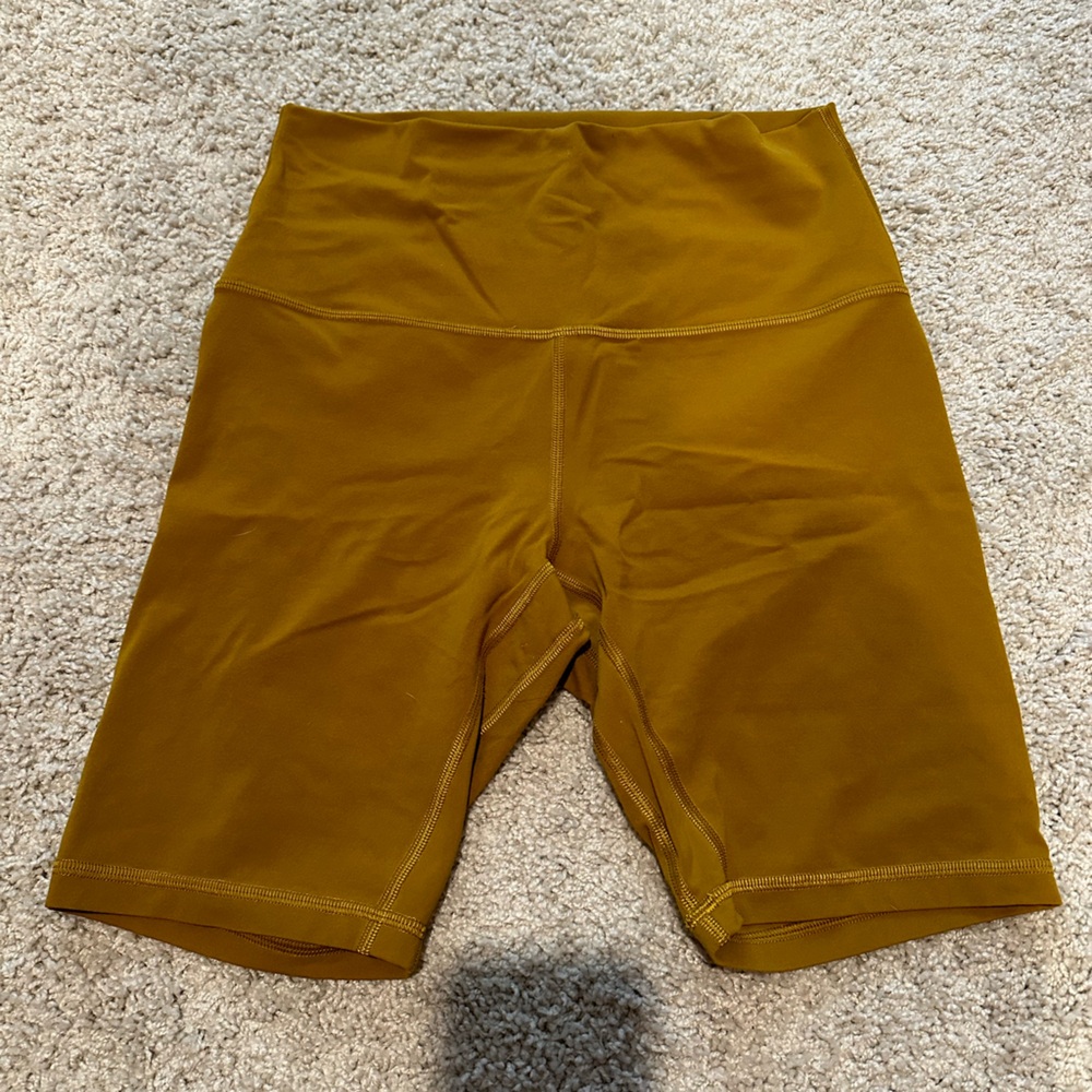 Lululemon Athletica High Waist Shorts - Mustard